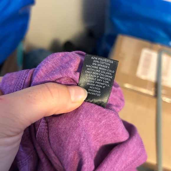 Nwt Zella Purple Ruched Active Tee - Picture 3 of 5